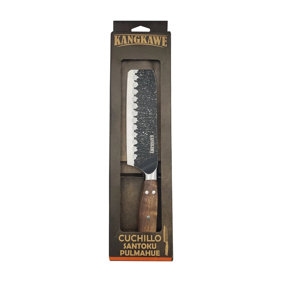 Cuchillo 7 Santoku Martillado Pulmahue Kangkawe + Grabado Personalizado