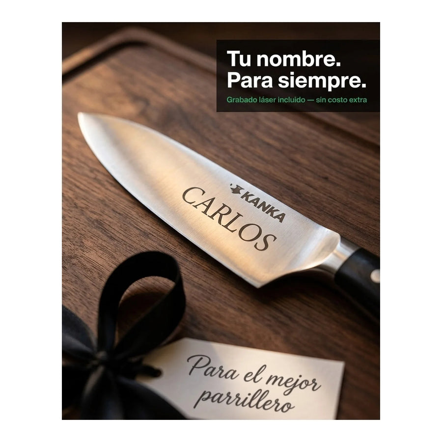 Cuchillo Acero Alemán Kanka Multiuso + Grabado Personalizado