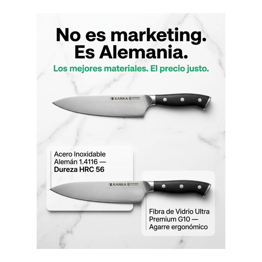 Cuchillo Acero Alemán Kanka Multiuso + Grabado Personalizado