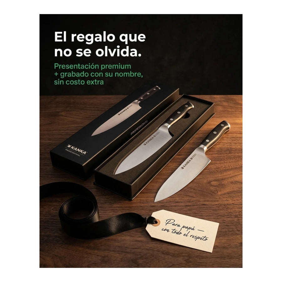 Cuchillo Acero Alemán Kanka Multiuso + Grabado Personalizado