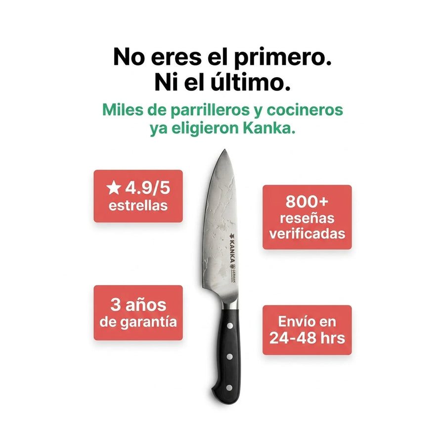 Cuchillo Acero Alemán Kanka Multiuso + Grabado Personalizado