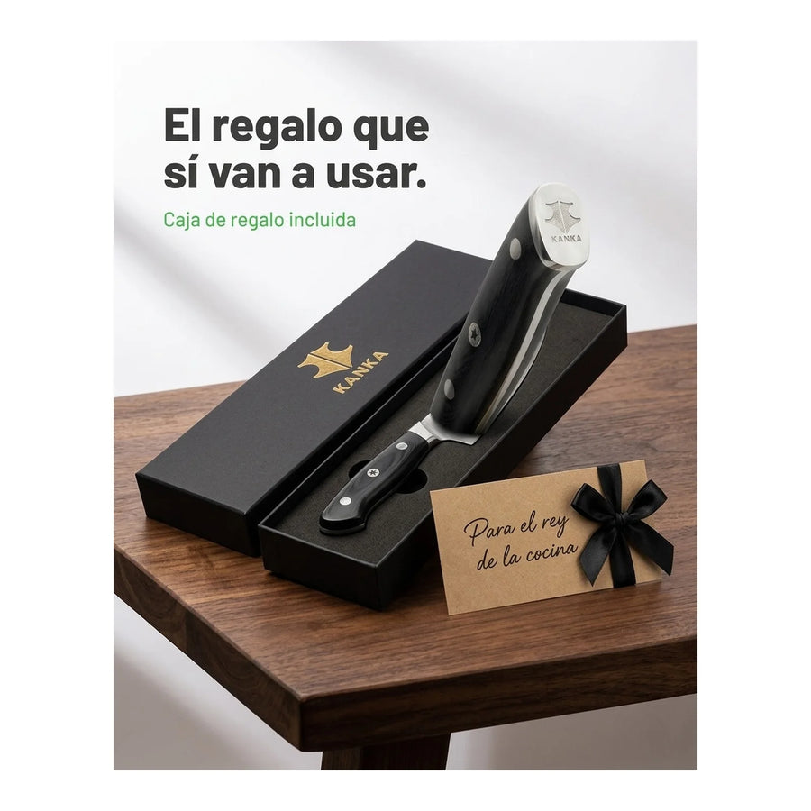 Cuchillo Acero Alemán Kanka Santoku + Grabado Personalizado