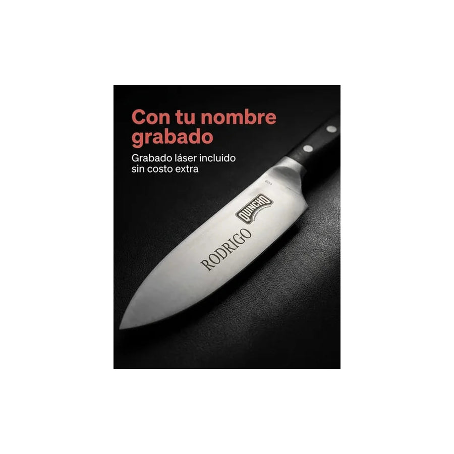 Cuchillo Acero Alemán 8 Pulgadas + Grabado Personalizado