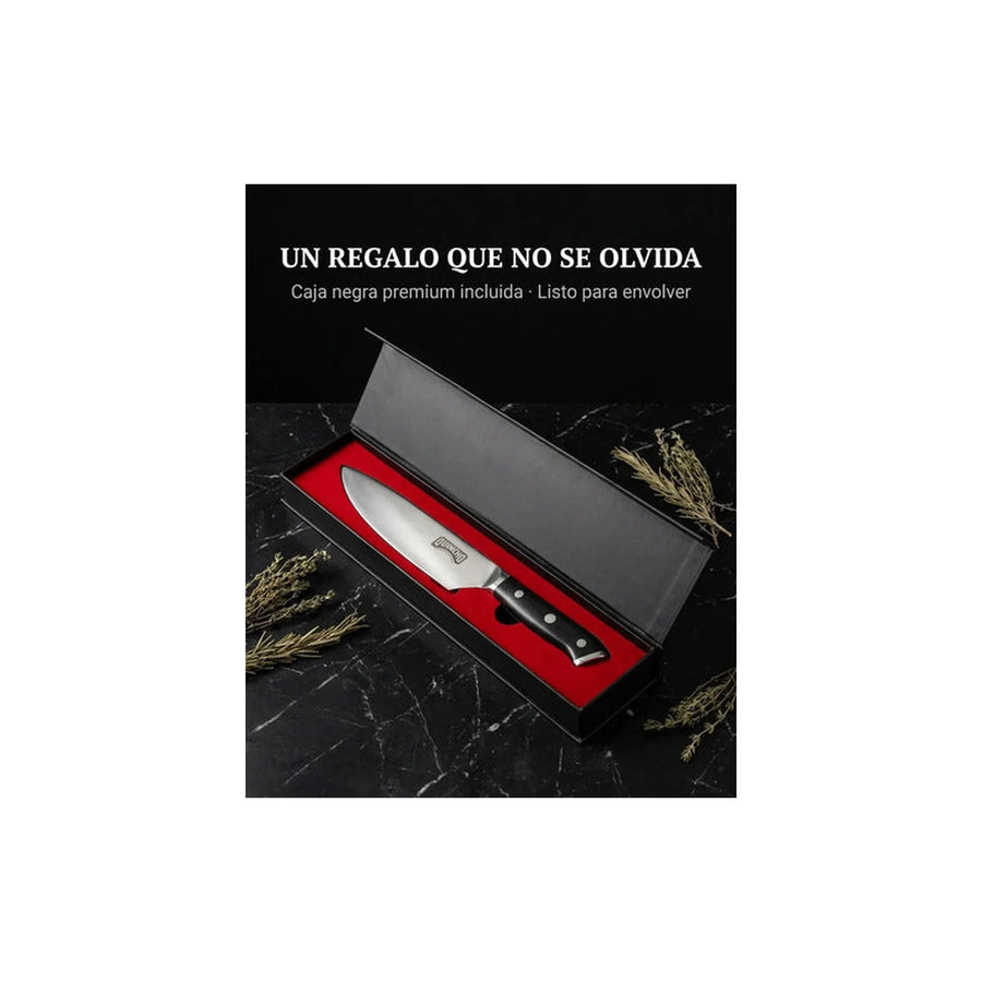Cuchillo Acero Alemán 8 Pulgadas + Grabado Personalizado