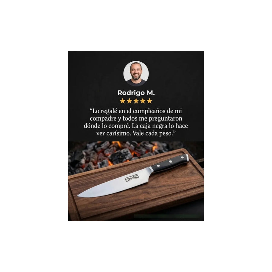 Cuchillo Acero Alemán 8 Pulgadas + Grabado Personalizado