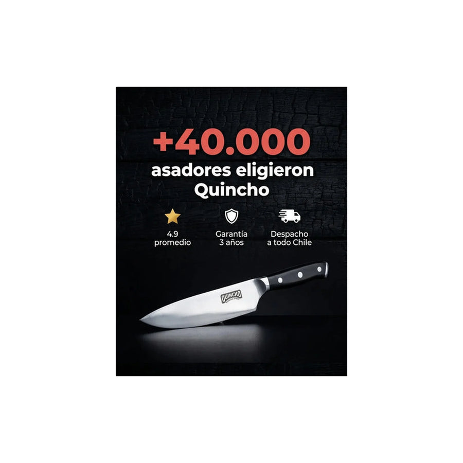 Cuchillo Acero Alemán 8 Pulgadas + Grabado Personalizado