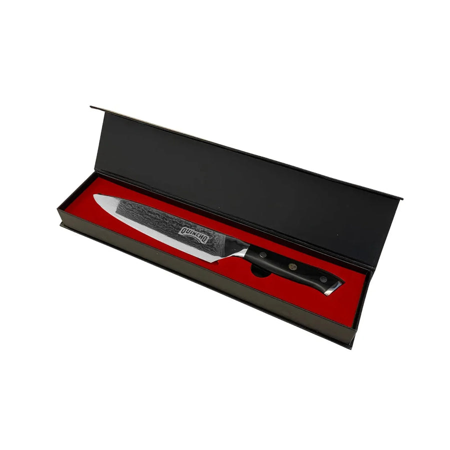 Cuchillo Acero Damasco 67 Capas 8 Pulgadas + Grabado Láser