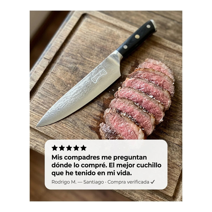 Cuchillo Acero Damasco 67 Capas 8 Pulgadas + Grabado Personalizado