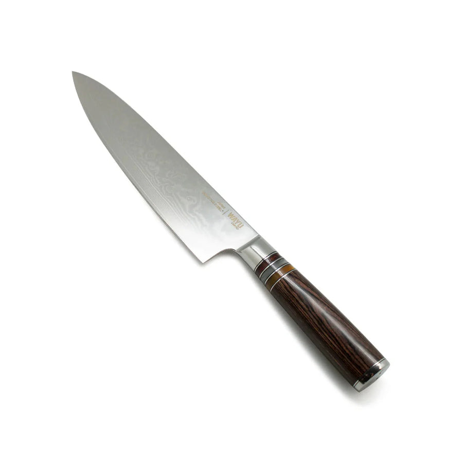 Cuchillo Acero Damasco Brown Wayu + Grabado Laser Chile (foto 5)
