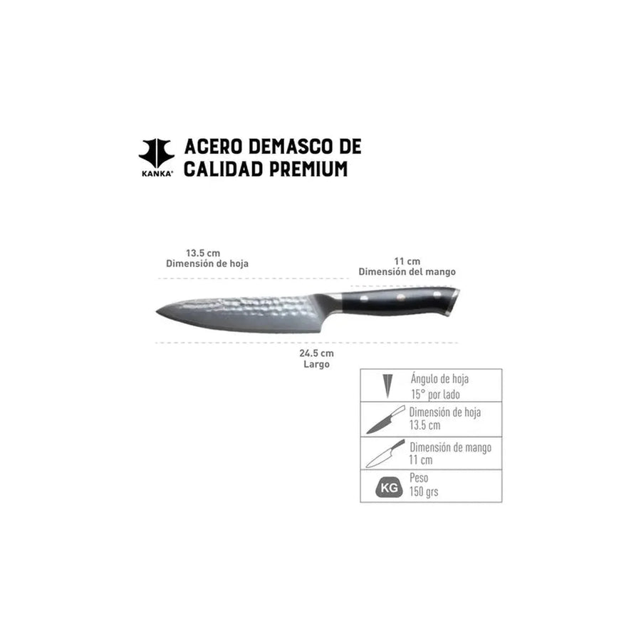 Cuchillo Acero Damasco Multiuso + Grabado Personalizado