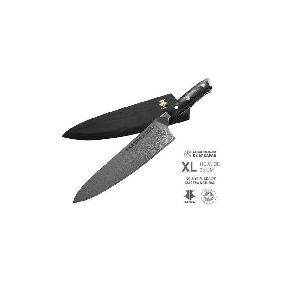 Cuchillo Acero Damasco Martillado XL 10  Pulgadas + Grabado Láser (foto 6)