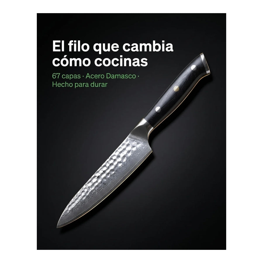 Cuchillo Acero Damasco Multiuso + Grabado Personalizado
