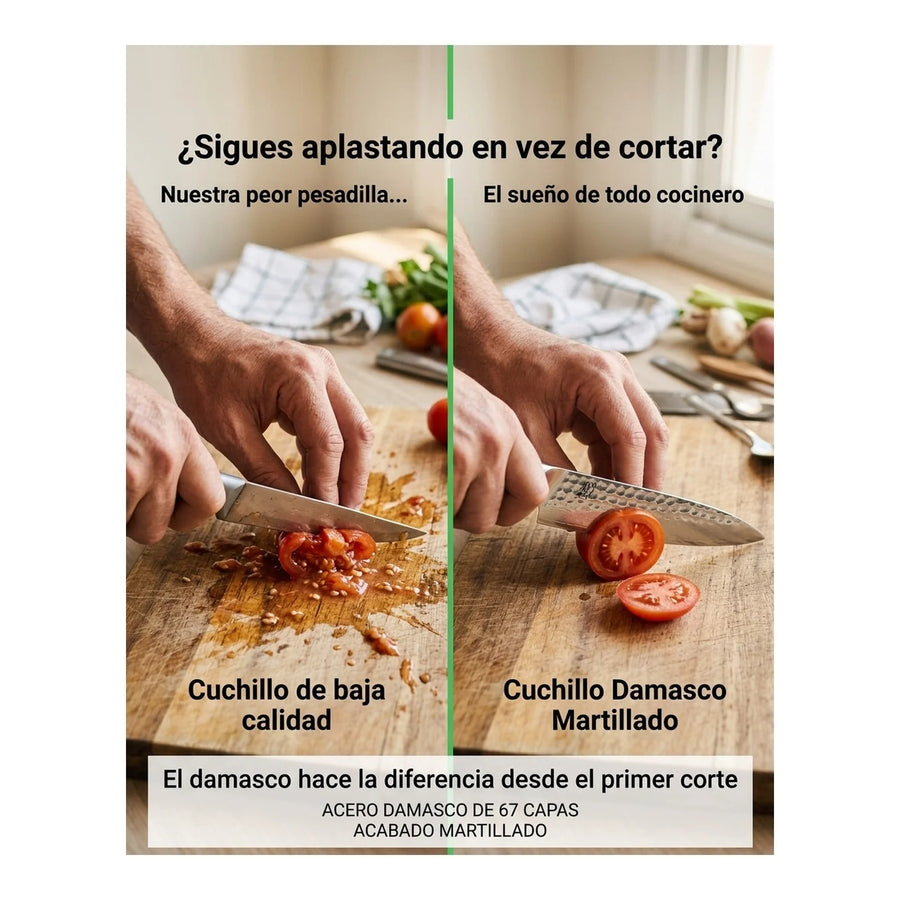 Cuchillo Acero Damasco Multiuso + Grabado Personalizado