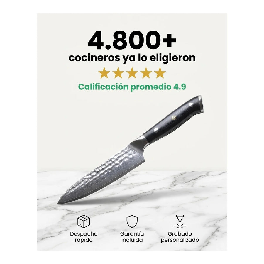 Cuchillo Acero Damasco Multiuso + Grabado Personalizado