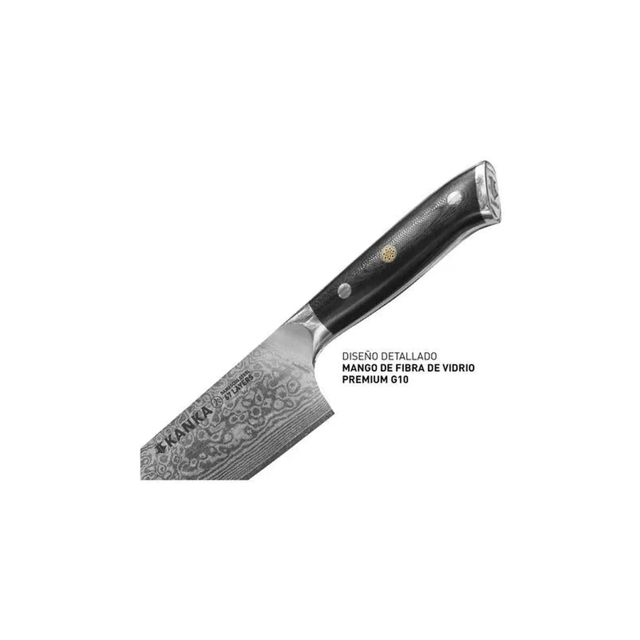 Cuchillo Acero Damasco  Martillado 8 Pulgadas + Grabado Láser (foto 4)