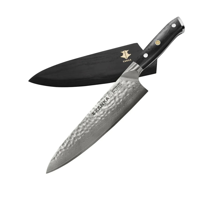 Cuchillo Acero Damasco  Martillado 8 Pulgadas + Grabado Láser (foto 8)