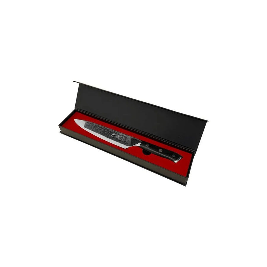 Cuchillo Acero Damasco Martillado 8 Pulgadas + Grabado Personalizado