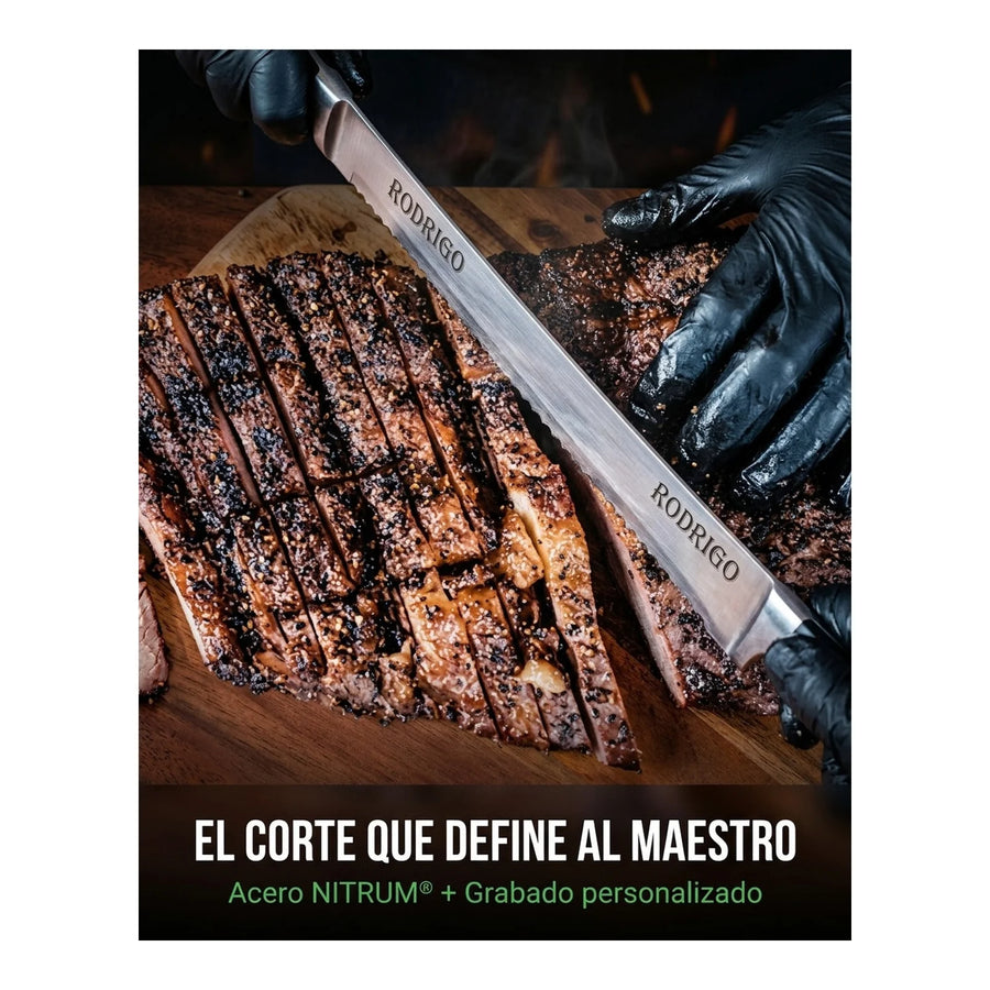 Cuchillo Arcos 30cm Brisket Y Fiambres Profesional Ahumados + Grabado Personalizado