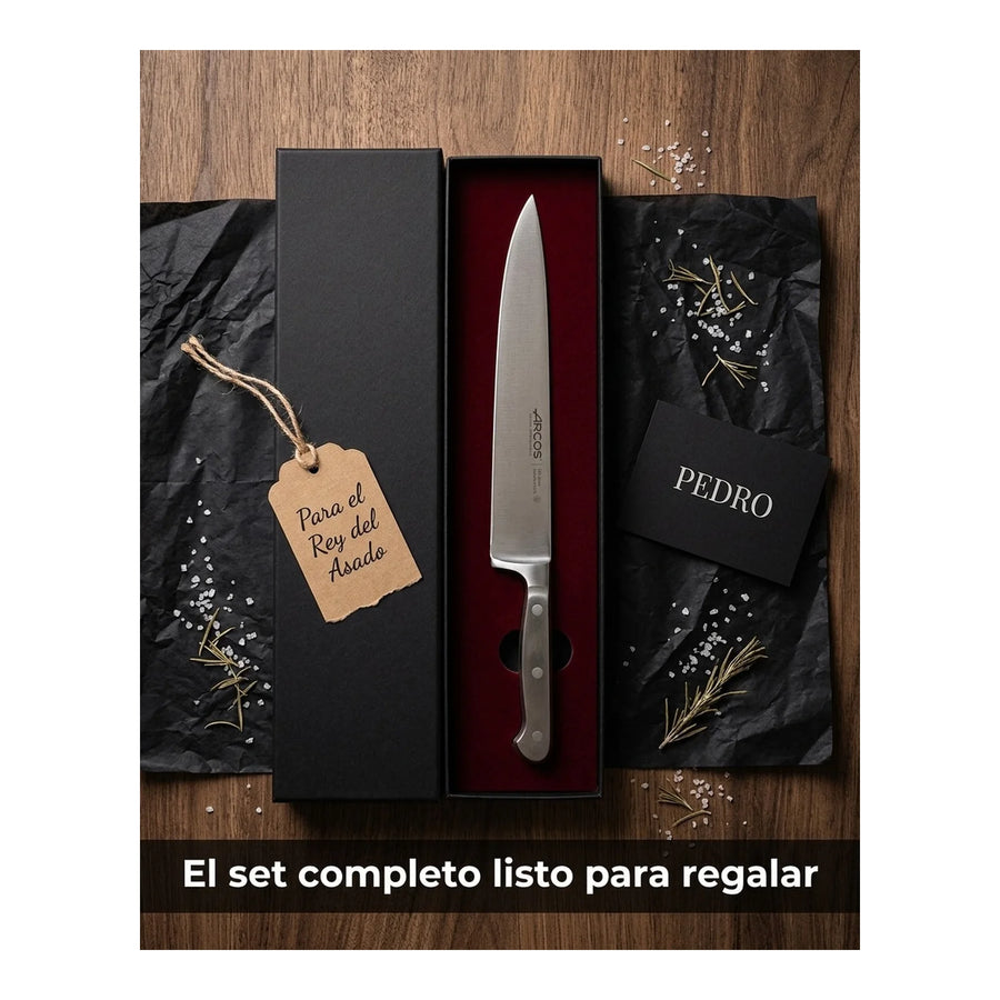 Cuchillo Arcos 30cm Brisket Y Fiambres Profesional Ahumados + Grabado Personalizado