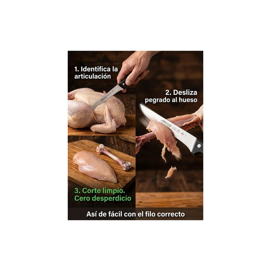 Cuchillo Arcos Deshuesador Profesional Cocina 15,5cm + Grabado Personalizado