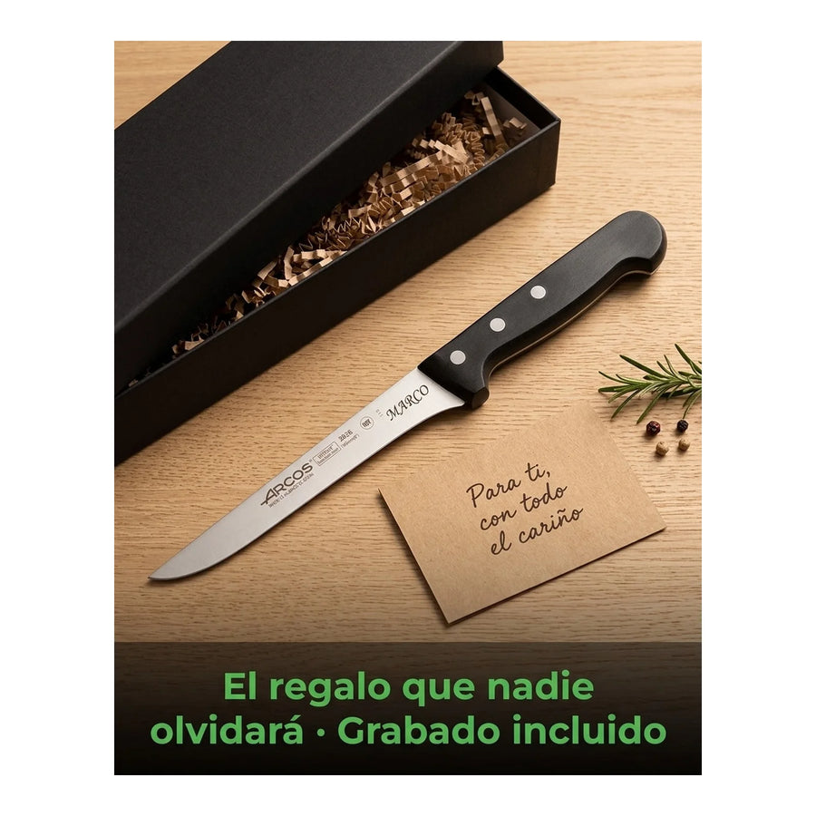 Cuchillo Arcos Deshuesador Profesional Cocina 15,5cm + Grabado Personalizado