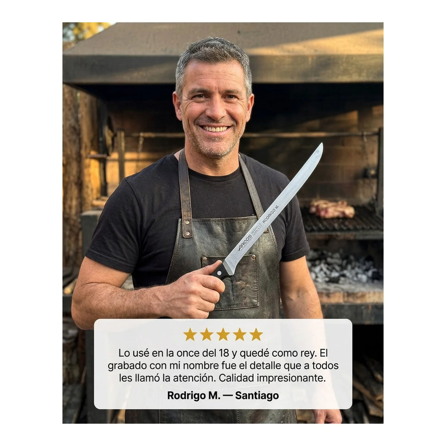 Cuchillo Arcos Jamonero Profesional Cocina 24cm Jamon Cerdo + Grabado Personalizado