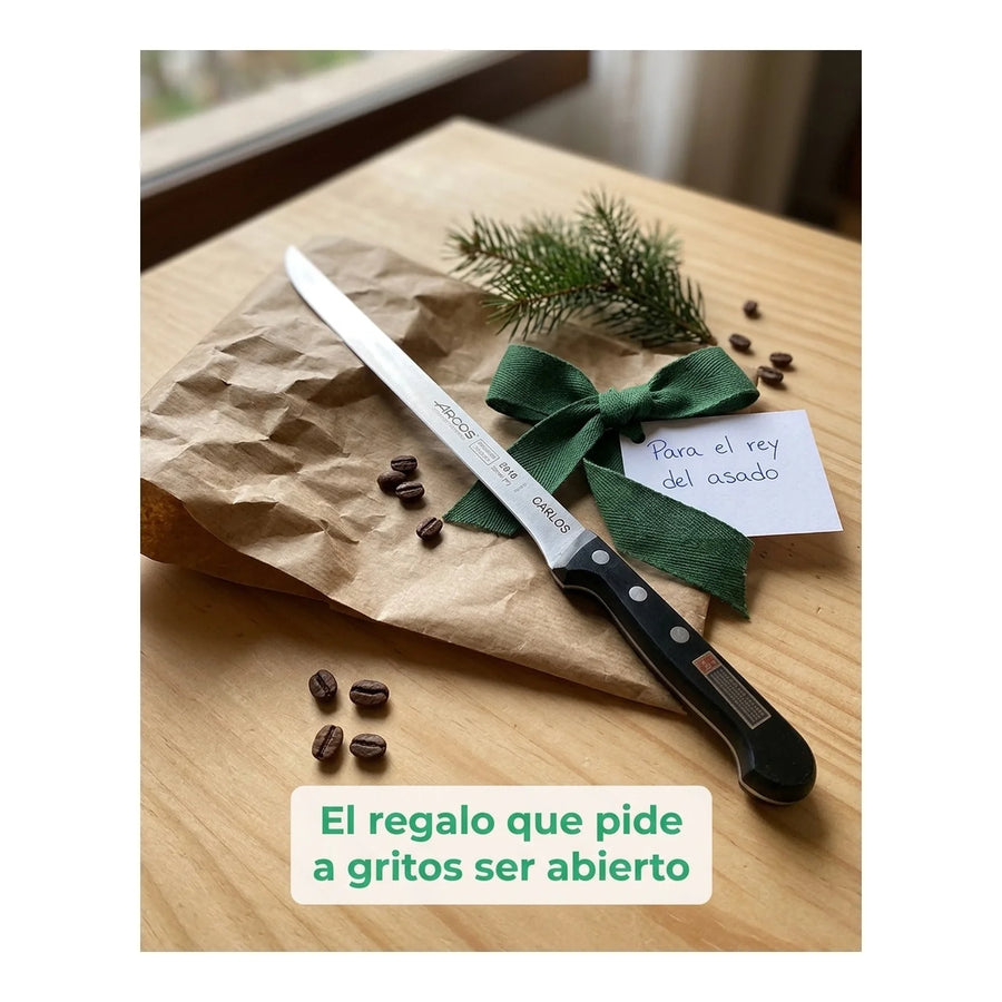 Cuchillo Arcos Jamonero Profesional Cocina 24cm Jamon Cerdo + Grabado Personalizado