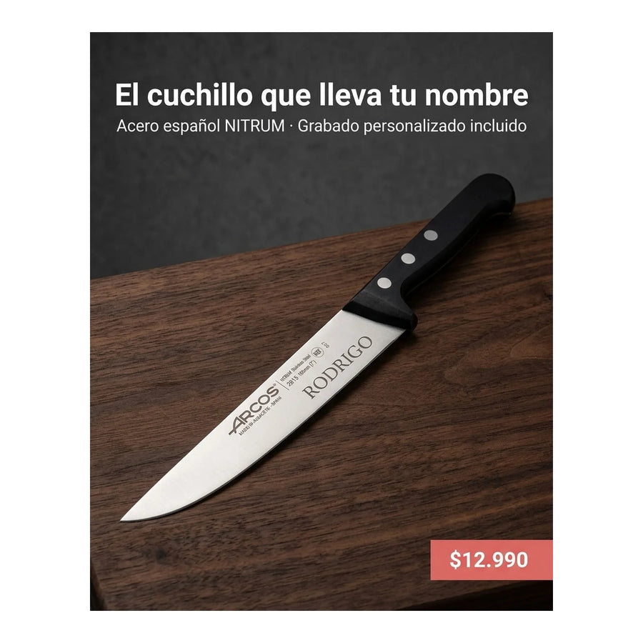 Cuchillo Arcos Trinchante Profesional Cocina 19cm + Grabado Personalizado