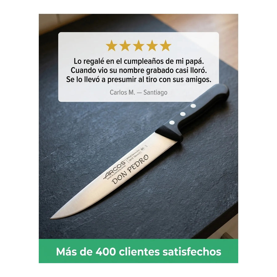 Cuchillo Arcos Trinchante Profesional Cocina 19cm + Grabado Personalizado
