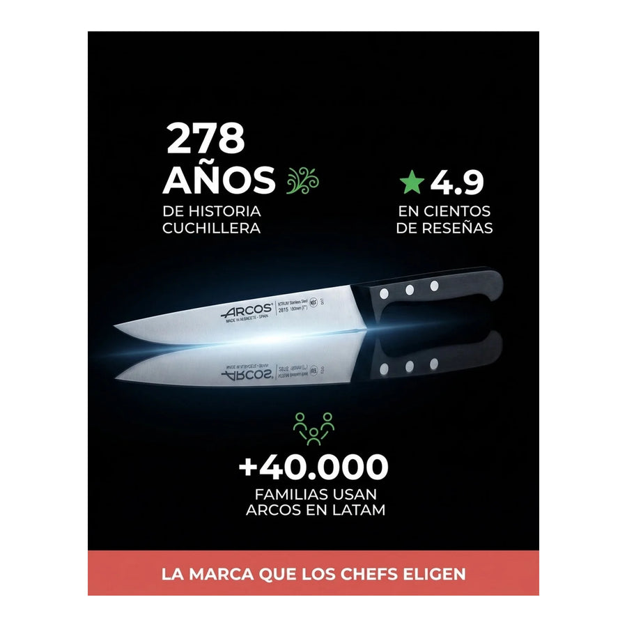 Cuchillo Arcos Trinchante Profesional Cocina 19cm + Grabado Personalizado