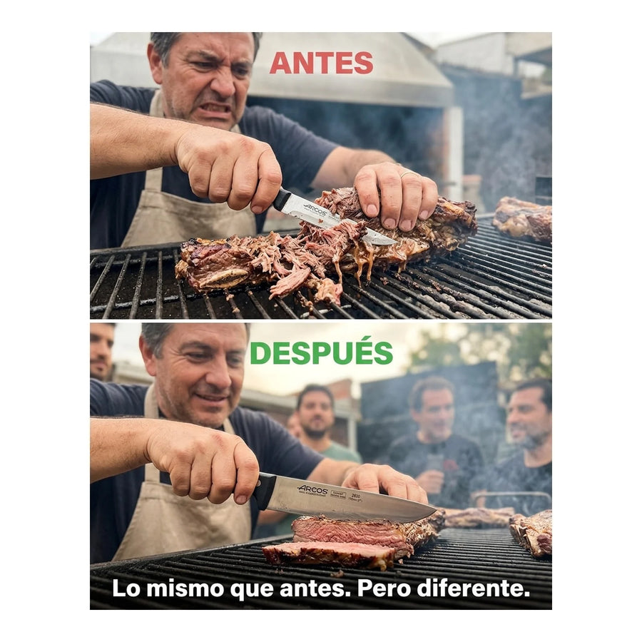 Cuchillo Carnicero Arcos 17,5cm Profesional Premium Asado + Grabado Personalizado