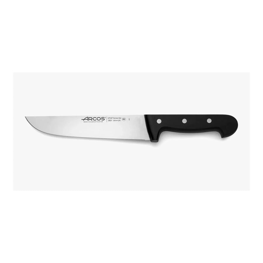 Cuchillo Carnicero Arcos 20cm Negro Profesional Asado + Grabado Personalizado