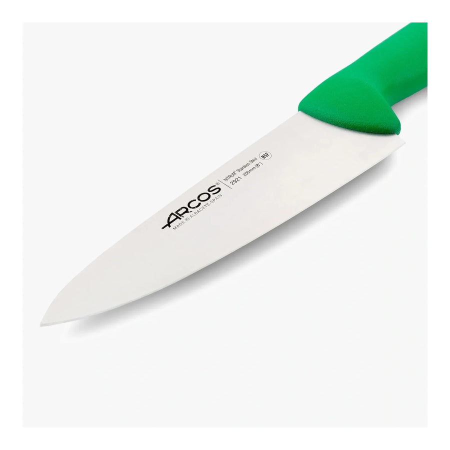Cuchillo Carnicero Arcos mango verde polipropileno higienico