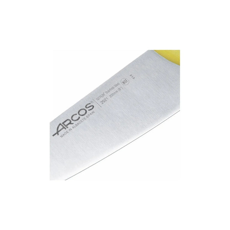 Cuchillo Carnicero Arcos 20cm Profesional Amarillo Asado Bbq + Grabado Personalizado