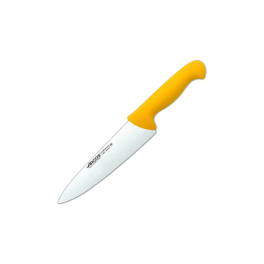 Cuchillo Carnicero Arcos 20cm Profesional Amarillo Asado Bbq + Grabado Personalizado