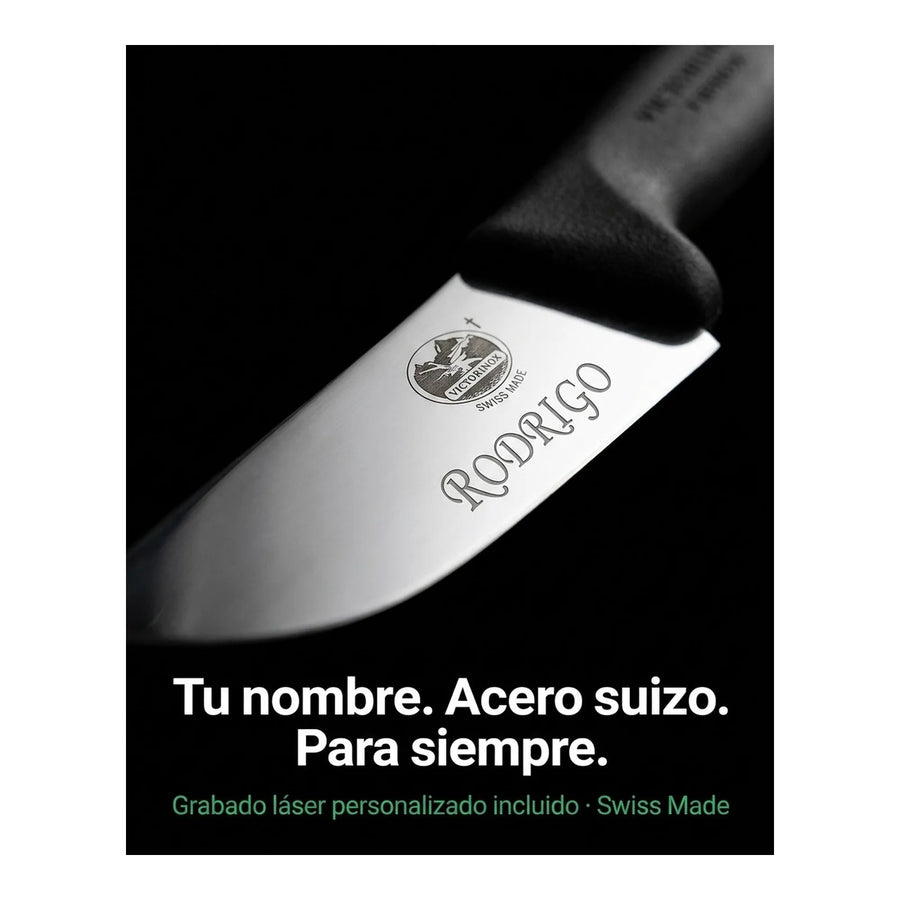 Cuchillo Carnicero Fibrox Color Negro Hoja 16 Cm Victorinox 5.5203.16 + Grabado Personalizado