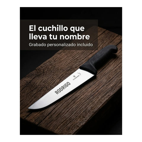 Cuchillo Carnicero Victorinox Fibrox Hoja 18cm 5.5203.18 + Grabado Personalizado