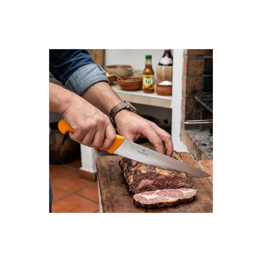 Cuchillo Carnicero Victorinox 5.8431.21 Amarillo 21cm + Grabado Personalizado