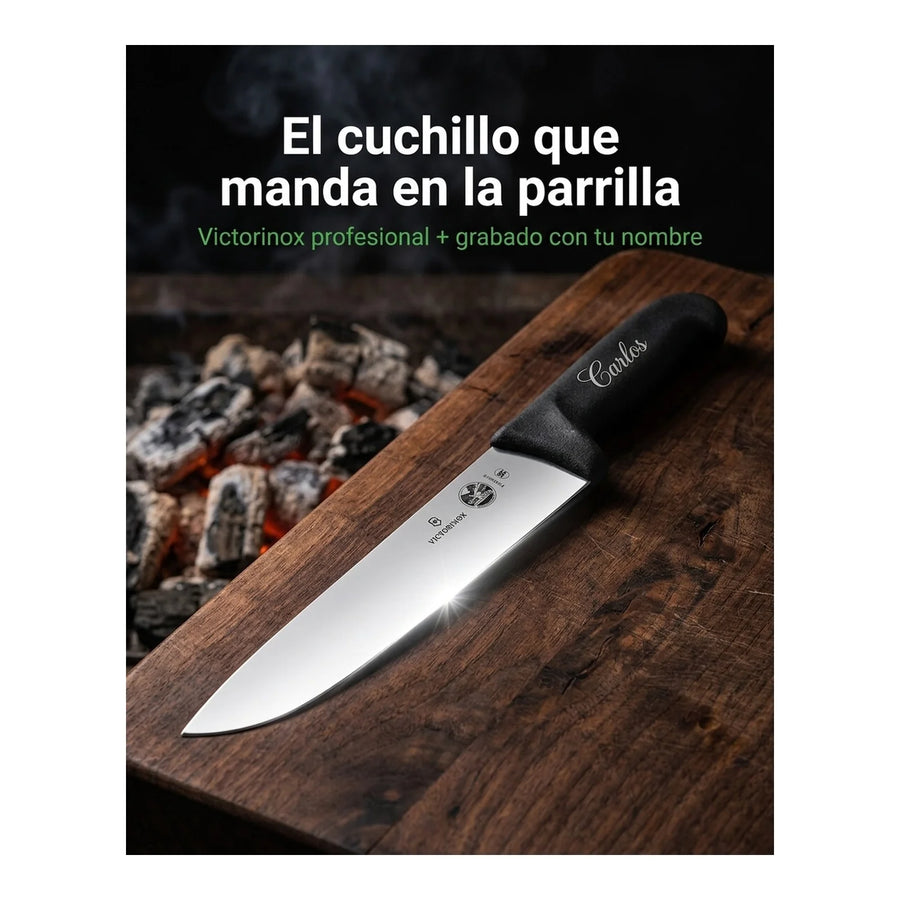 Cuchillo Carnicero Victorinox Fibrox Hoja 20cm 5.5203.20 + Grabado Personalizado
