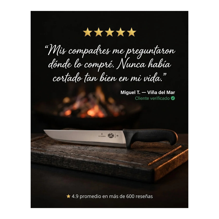 Cuchillo Carnicero Victorinox Fibrox Hoja 20cm 5.5203.20 + Grabado Personalizado