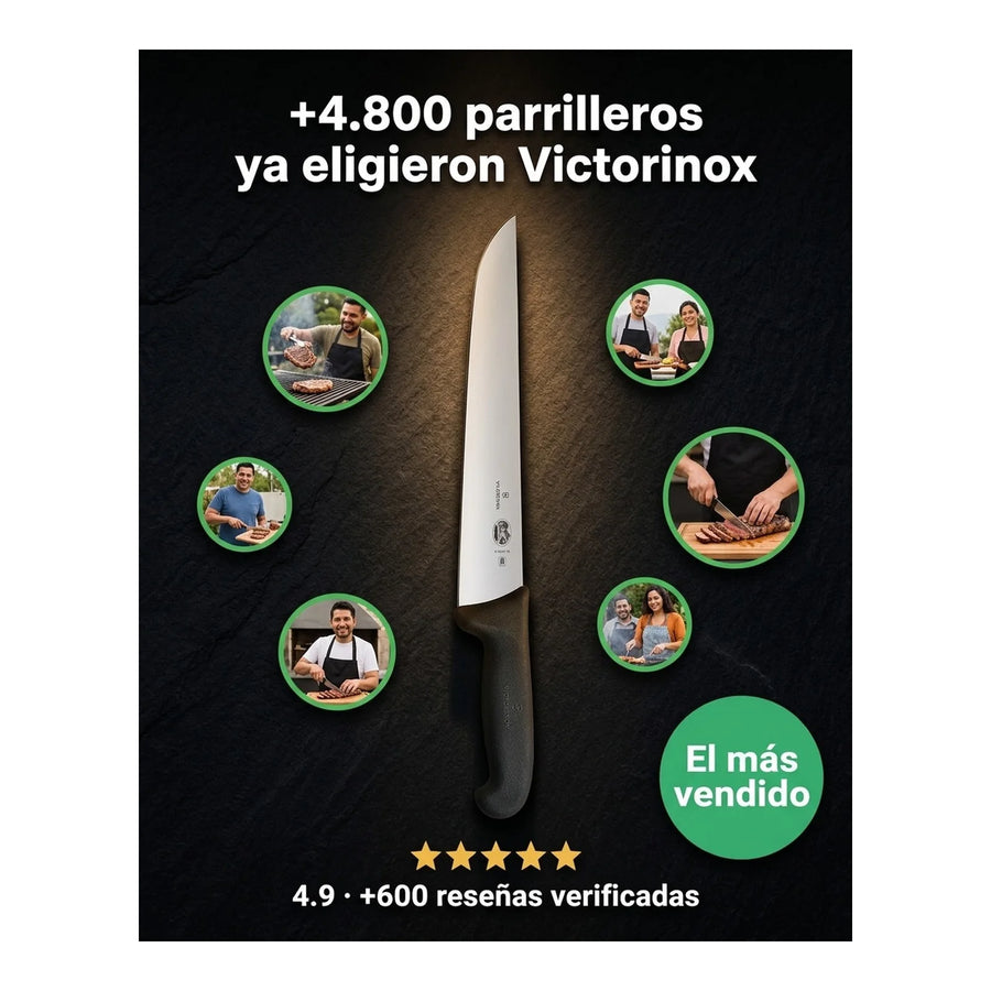 Cuchillo Carnicero Victorinox Fibrox Hoja 26cm 5.5203.26 + Grabado Personalizado