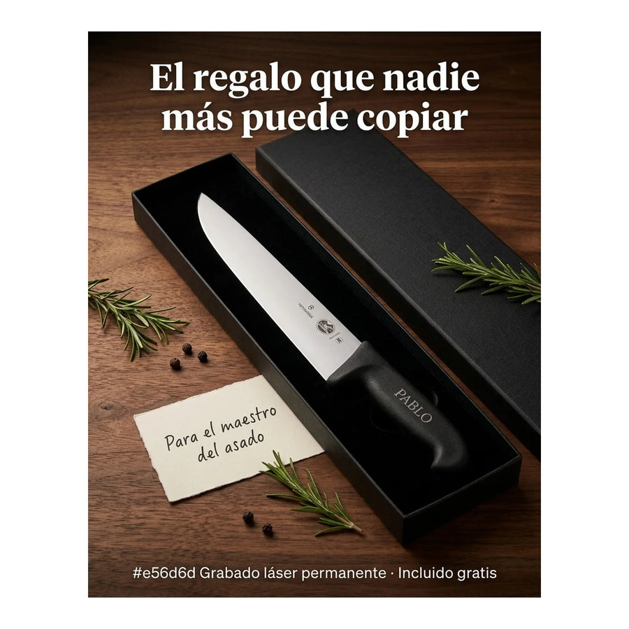 Cuchillo Carnicero Victorinox Fibrox Hoja 26cm 5.5203.26 + Grabado Personalizado