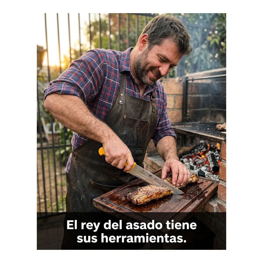 Cuchillo Carnicero Victorinox 5.8431.21 Amarillo 21cm + Grabado Personalizado