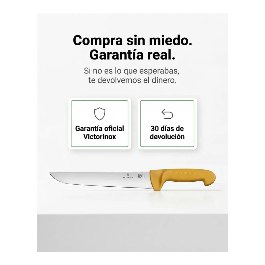Cuchillo Carnicero Victorinox 5.8431.21 Amarillo 21cm + Grabado Personalizado