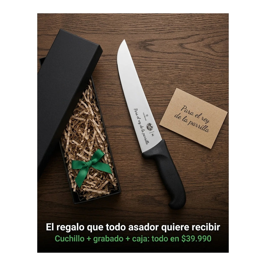 Cuchillo Carnicero Victorinox Fibrox Hoja 20cm 5.5203.20 + Grabado Personalizado