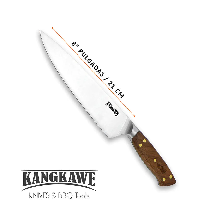 Medidas y dimensiones del cuchillo Catemu chef Kangkawe