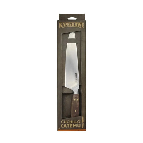 Cuchillo Catemu Kangkawe con funda de cuero en su caja original