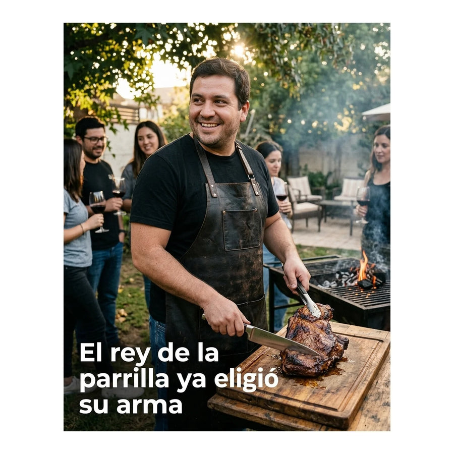 Cuchillo Chef Acero Inoxidable Con Hoja De 8 Grilltech + Grabado Personalizado