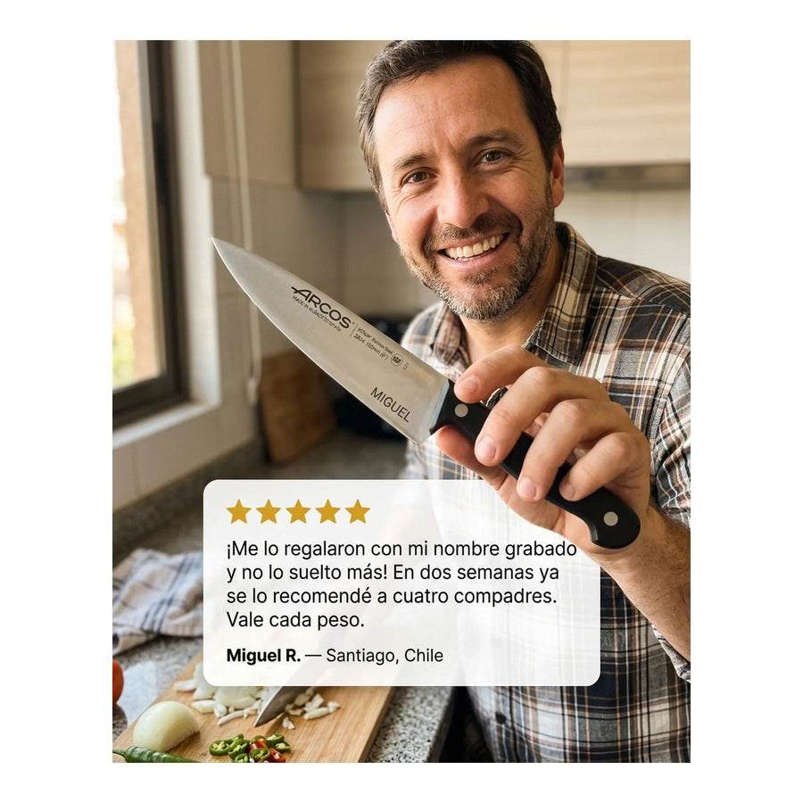 Cuchillo Cocina Arcos 15cm Profesional Premium Chef Asado + Grabado Personalizado