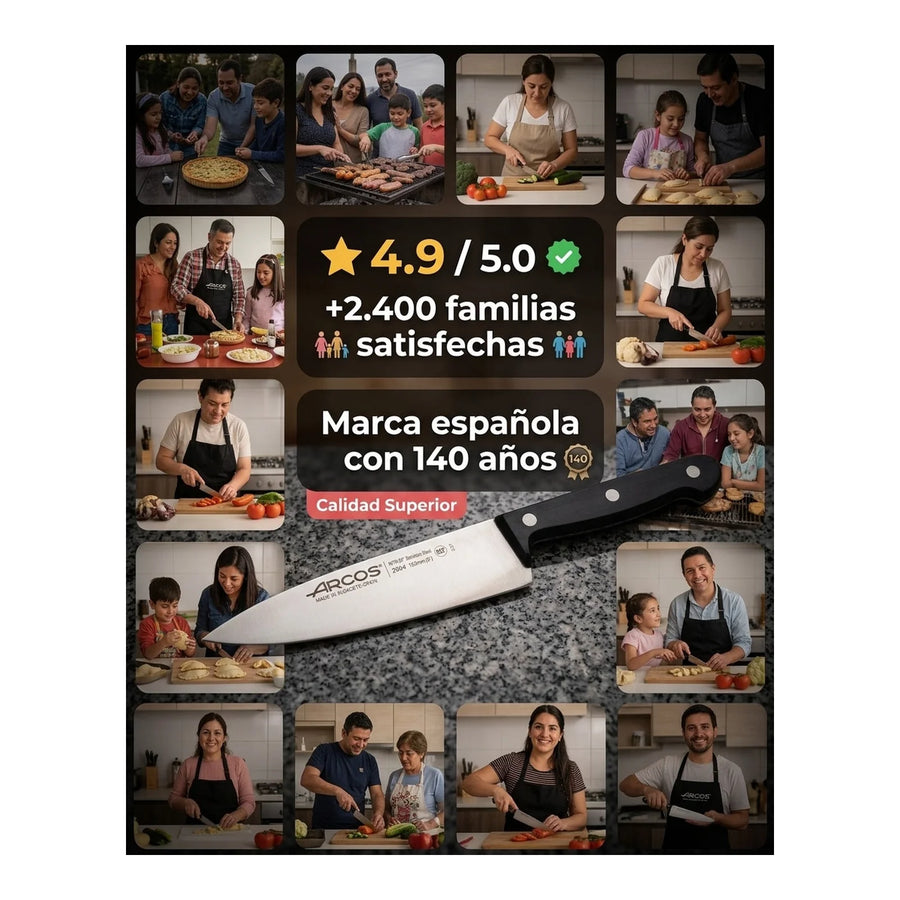 Cuchillo Cocina Arcos 15cm Profesional Premium Chef Asado + Grabado Personalizado